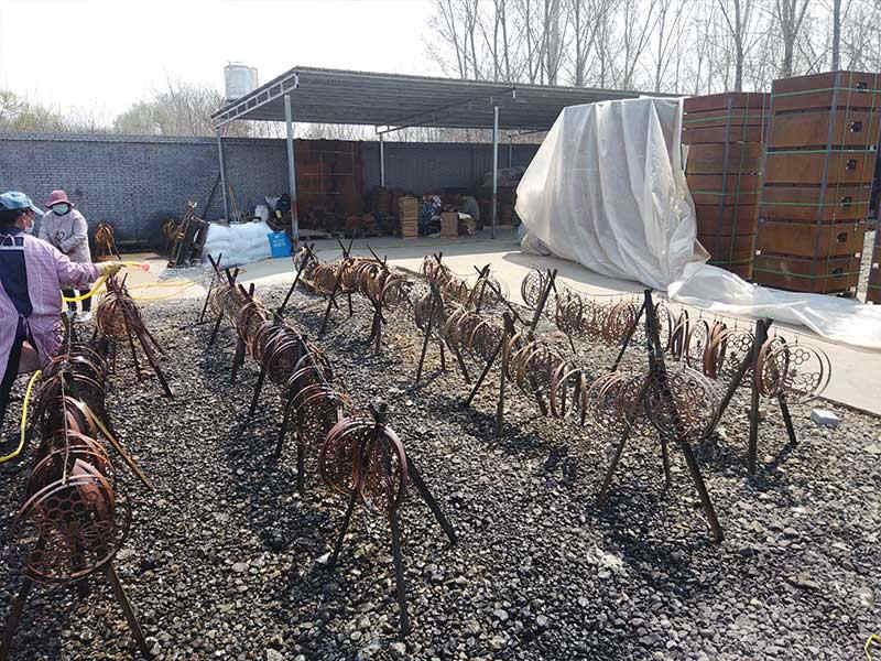 Laser cut rusty metal garden art For Outdoor Furniture Manufacturer